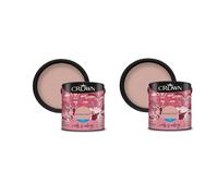 Crown Breatheasy Matt Emulsion Paint For Walls & Ceilings Powdered Clay 2.5L Pack Of 2