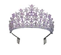 Crown Bridal Hair Crown Blossom Wedding Headpiece Adjustable Crystal Tiara Birthdays(Colour E)
