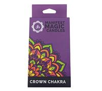 Crown Chakra Purple Candles (Pack of 12) Manifest Wisdom - 90 minutes Burn Time, Soy Wax. Meditation & Spiritual Enhancer, Grounding Energy, Magic Gift Set