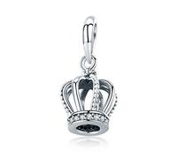 Crown Charms Pendant Sterling Silver Beads fit Pandora Charms Bracelet Necklace Jewelry Gifts for Women