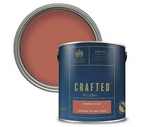 Crafted By Crown Luxurious Flat Matt Emulsion - Premium Interior Wall, Ceiling And Wood Paint - Ceramic Kiln - 2.5L, Orange