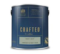 Crafted By Crown Luxurious Flat Matt Emulsion - Premium Interior Wall, Ceiling And Wood Paint - Craft Fair - 2.5L, Green