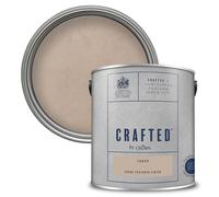 Crafted By Crown Luxurious Suede Textured Emulsion - Premium Interior Wall Paint - Taupe - 2.5L, Brown