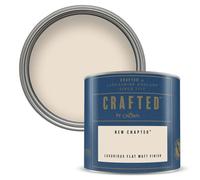 Crown CRAFTED White Paint Matt Emulsion Tester - Sample 125ml | NEW CHAPTER velvety flat matt finish for interior walls, ceilings & wood. Soft to touch, hides imperfections, low VOC