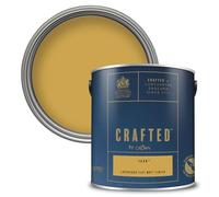 Crown CRAFTED Yarn Matt Emulsion Yellow Paint 2.5L | Mustard Yellow velvety flat matt finish for interior walls, ceilings & wood. Soft to touch, hides imperfections, low VOC