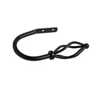 Crown Curtain Holdbacks Black - Pack of 2