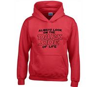 Crown Designs Always Look on The Darkside Sci Fi Movie Film Inspired Gift Unisex Hoodies for Men, Women & Teenagers - Red/Large