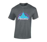 Crown Designs Asgard Super Hero Movie & Comic Book Fan Premium Quality Regular Fit T-Shirt Top for Men and Teens - Charcoal/Small
