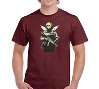 Crown Designs Banksy Police Smile Funny Premium Quality Regular Fit T-Shirt Top for Men and Teens