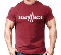 Crown Designs Beast Mode Bodybuilding Weight-Training Sports Tapered Fit Top for Men and Teens