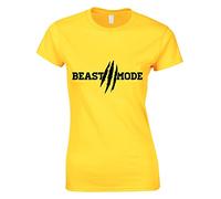 Crown Designs Beast Mode for Women & Teenagers Fitted T-Shirts Tops