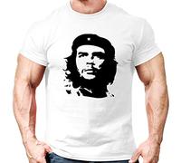 Crown Designs Che Guevara Bodybuilding Weight-Training Sports Tapered Fit Top for Men and Teens - Gym T/White/XXL