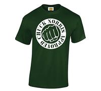 Crown Designs Chuck Norris Approved Martial Arts Inspired for Men & Teenagers T-Shirts Tops - Dark Green/X-Large