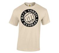 Crown Designs Chuck Norris Approved Martial Arts Inspired for Men & Teenagers T-Shirts Tops - Natural/X-Large