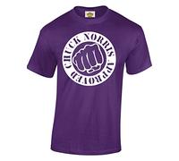 Crown Designs Chuck Norris Approved Martial Arts Inspired for Men & Teenagers T-Shirts Tops - Purple/Small