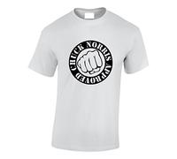 Crown Designs Chuck Norris Approved Martial Arts Inspired for Men & Teenagers T-Shirts Tops - White/Medium