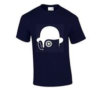 Crown Designs Clockwork Alex Artwork Horror Film Inspired for Men & Teenagers T-Shirts Tops - Navy/X-Large