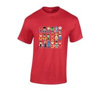Crown Designs Cute Superheros Super Hero Movie & Comic Book Fan Premium Quality Regular Fit T-Shirt Top for Men and Teens - Red / 5XL