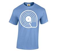 Crown Designs Dj Mixing Design Novelty Gifts for Men & Teenagers T-Shirts Tops - Carolina Blue/X-Large