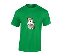 Crown Designs Dont Be A Dick Unicorn Cool Novelty Premium Quality Regular Fit T-Shirt Top for Men and Teens - Green/4XL