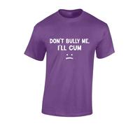 Crown Designs Dont Bully Me I'll C M Funny Rude Humor Premium Quality Regular Fit T-Shirt Top for Men and Teens - Purple/L