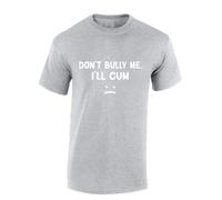 Crown Designs Dont Bully Me I'll C M Funny Rude Humor Premium Quality Regular Fit T-Shirt Top for Men and Teens - Grey/M