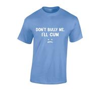 Crown Designs Dont Bully Me I'll C M Funny Rude Humor Premium Quality Regular Fit T-Shirt Top for Men and Teens - Blue/XXL