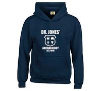Crown Designs Dr Jones Archaeology Classic Movie Film Inspired Gift Unisex Hoodies for Men, Women & Teenagers (Navy / 4X-Large)