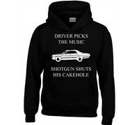 Crown Designs Driver Picks The Music Horror Teen Fiction TV Show Inspired Gift Unisex Hoodies for Men, Women & Teenagers - Black/Large