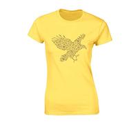 Crown Designs Eagle of Eagles Cool Novelty Premium Quality Fitted T-Shirt Top for Women and Teens - Yellow / 8-10