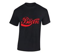 Crown Designs Enjoy Bacon Funny Cool for Men & Teenagers T-Shirts Tops - Black/Small