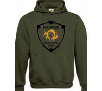 Crown Designs Fox Hound Special Forces Group Metal Gear Cool Video Game Fan Gift Unisex Hoodies for Men, Women & Teenagers - Military Green/Medium