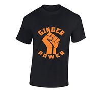 Crown Designs Ginger Power Novelty Gifts for Men & Teenagers T-Shirts Tops - Black/Large