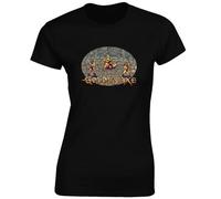 Crown Designs Golden Axe Vintage Funny Premium Quality Fitted T-Shirt Top for Women and Teens - Black/XL - 12/14