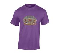 Crown Designs Golden Axe Vintage Funny Premium Quality Regular Fit T-Shirt Top for Men and Teens - Purple/Small