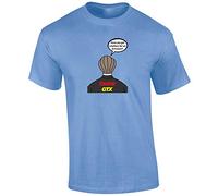Crown Designs Have You Got A Battery Alan Partridge Funny Premium Quality Regular Fit T-Shirt Top for Men and Teens - Carolina Blue/XX-Large