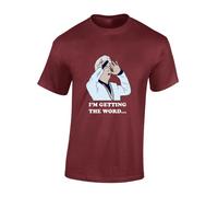 Crown Designs I'm Getting The Word Comedy TV Show Inspired Premium Quality Regular Fit T-Shirt Top for Men and Teens - Red/XL