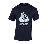Crown Designs I'm Getting The Word Comedy TV Show Inspired Premium Quality Regular Fit T-Shirt Top for Men and Teens - Blue/XXL