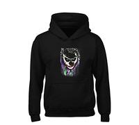 Crown Designs Joker Popart Super Hero Movie & Comic Book Fan Premium Quality Unisex Hoodies for Men, Women and Teens - Black/Large