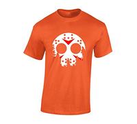 Crown Designs Killer Moon Classic Horror Movie Inspired Premium Quality Regular Fit T-Shirt Top for Men and Teens - Orange/4XL