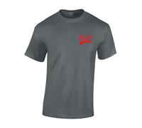 Crown Designs Left Breast Average Joes Comedy Movie Film Inspired Premium Quality Regular Fit T-Shirt Top for Men and Teens - Grey / 4XL
