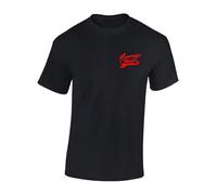 Crown Designs Left Breast Average Joes Comedy Movie Film Inspired Premium Quality Regular Fit T-Shirt Top for Men and Teens - Black/M