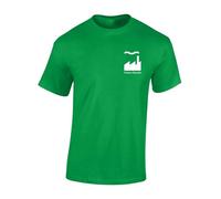 Crown Designs Left Breast Factory Records Cool Premium Quality Regular Fit T-Shirt Top for Men and Teens - Green/L