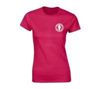 Crown Designs Left Breast Northern Soul Cool Premium Quality Fitted T-Shirt Top for Women and Teens - Pink / 14-16