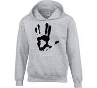 Crown Designs Live Long & Prosper Hand Print Sci Fi Movie Film Inspired Gift Unisex Hoodies for Men, Women & Teenagers