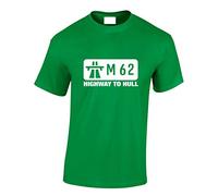 Crown Designs M62 Highway to Hull Funny Cool for Men & Teenagers T-Shirts Tops - Green/3XL