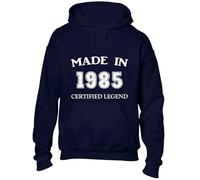 Crown Designs Made in 1985 40Th Birthday Gift Present Idea Funny Joke Top Cool Premium Quality Unisex Hoodies for Men, Women and Teens - Blue/L