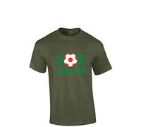 Crown Designs Mexico 86 Cool Novelty Premium Quality Regular Fit T-Shirt Top for Men and Teens - Military Green/Small