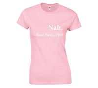Crown Designs Nah. - Rosa Parks, 1955 Inspitational Words Gift for Women & Teenagers Fitted T-Shirts Tops - Baby Pink/S - 6/8