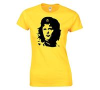Crown Designs Nicola Sturgeon As Iconic Che Guevara Funny for Women & Teenagers Fitted T-Shirts Tops - Yellow/XXL - 14/16